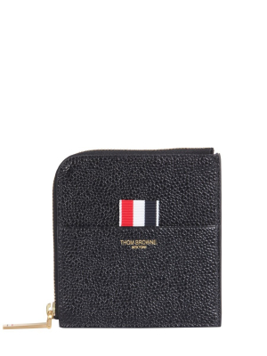 Thom Browne Logo Zipped Wallet