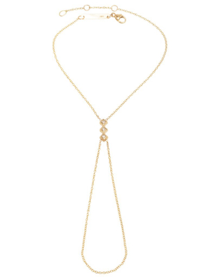 14k 3 Princess Diamond Hand Chain