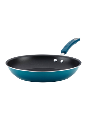 Rachael Ray 12.5" Hard Enamel Aluminum Nonstick Skillet Blue