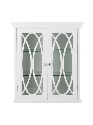Laurel Two Door Wall Cabinet 24" White - Elegant Home Fashions