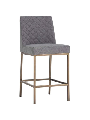 Leighland Counter Stool, Dark Grey