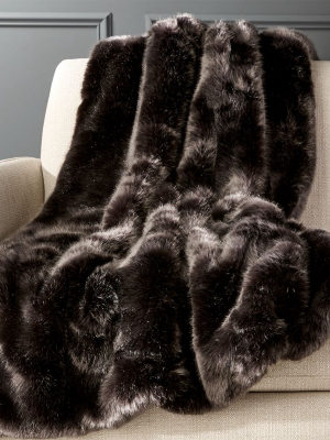 Premium Grey Faux Fur Throw