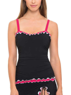 Profile By Gottex Coquette Underwire Tankini Top E852-1d18-001/e852-1e18-001