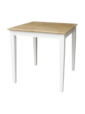 Solid Wood Dining Table - White