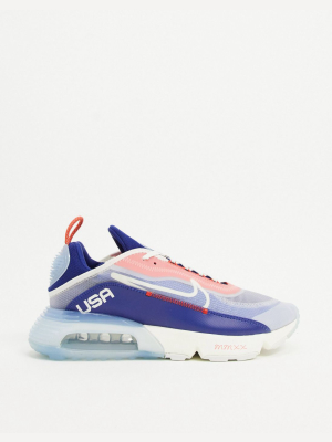 Nike Air Max 2090 Usa Special Edition Sneakers In White/red/blue