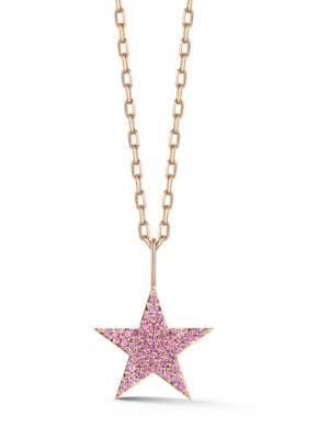 Abc X Wf Dora 18k Rose Gold All Pink Sapphire Star