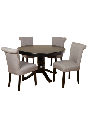 Adeline Pedestal Dining Set - Gray - Buylateral