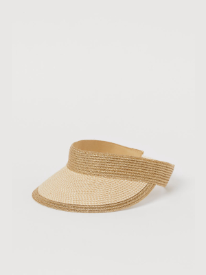 Braided Straw Sun Visor