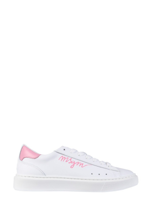 Msgm Logo Printed Sneakers