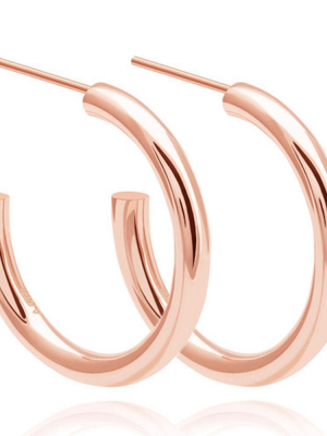 Essential Large Hoops In Rose Gold