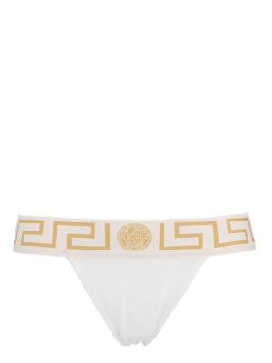 Versace Greca Waistband Thong