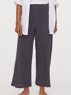 Wide-cut Jersey Pants