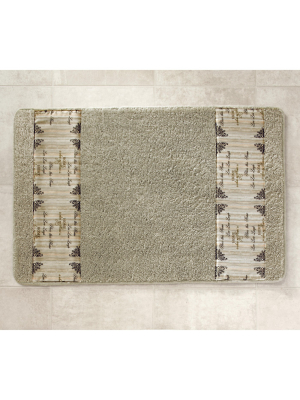 Lakeside Inspirational Farmhouse Bath Rug With Home Sentiments, Non-slip Latex Back