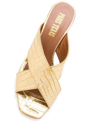 Paris Texas Embossed Crossover Sandals