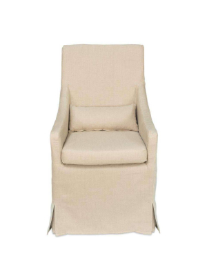 Boyce Skirted Arm Chair - Beige