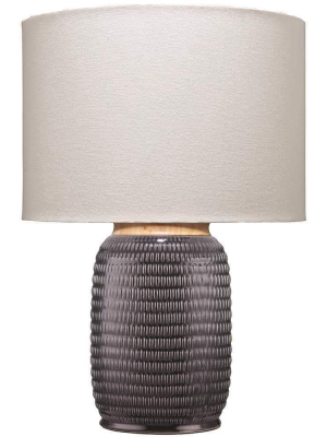 Jamie Young Graham Table Lamp In Dark Navy Ceramic