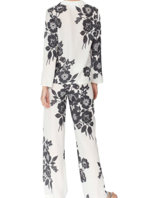 Silk Embroidered Pants