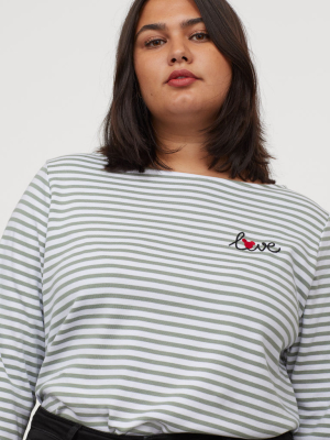 H&m+ Boat-neck Top