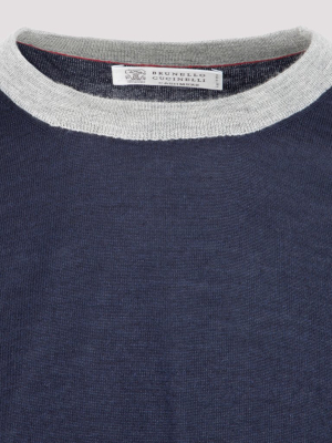 Brunello Cucinelli Contrast-trim Jumper