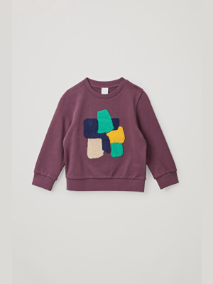 Organic Cotton Textured Print Sweatshirt