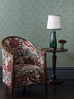 Kingsley Wallpaper In Peacock And Gold From The Ashdown Collection By Nina Campbell For Osborne & Little