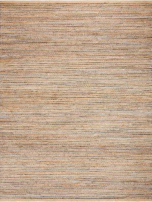 Cape Cod Stripe Natural/blue Area Rug