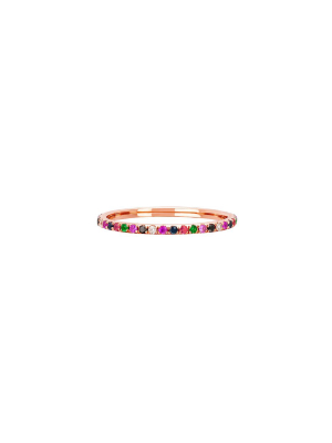 Eternity Rainbow Band - White Gold