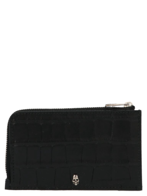 Alexander Mcqueen Skull Zipped Cardholder