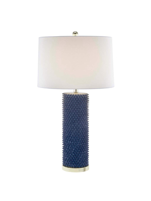 Spiked Table Lamp, Navy