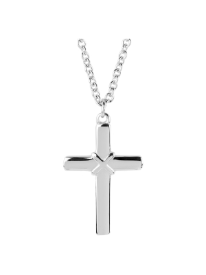 West Coast Jewelry Stainless Steel Cross Necklace