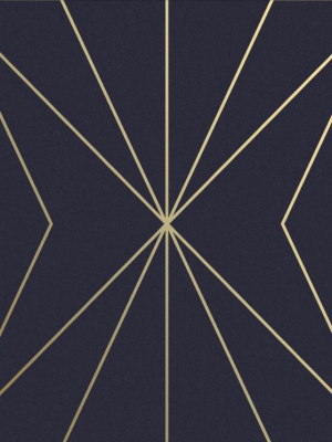 Harmony Wallpaper In Navy From The Exclusives Collection By Graham & Brown