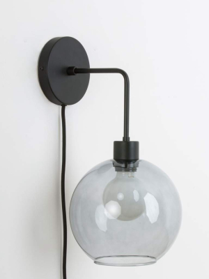 Plug-in Bend Solo 8in Globe Sconce