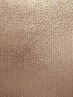 Carbon Honeycomb Geometric Wallpaper In Rose Gold From The Polished Collection By Brewster Home Fashions