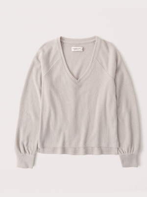 Cozy Long-sleeve V-neck Top