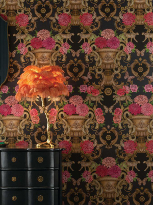 Chateau Wallpaper In Noir From The Daydreams Collection By Matthew Williamson For Osborne & Little