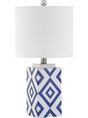 Lucian Table Lamp White/blue