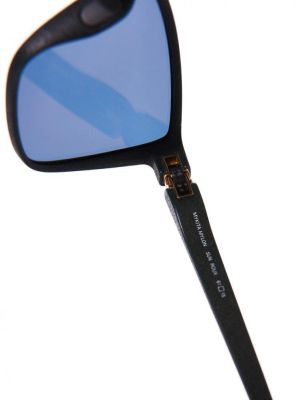 'roux' Butterfly Frame Sunglasses (roux Md8-storm Grey-prlgold)