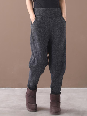 Plus Size - Spring Casual Thickened Thermal Pants