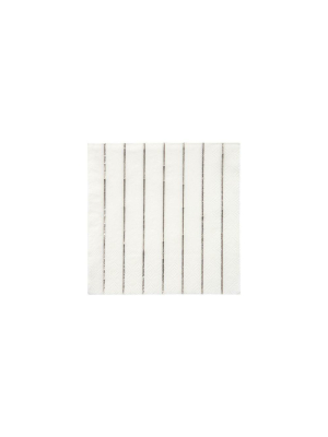 Silver Stripe Small Napkins