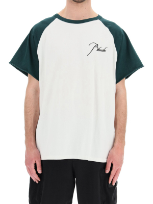 Rhude Logo Embroidered Raglan T-shirt