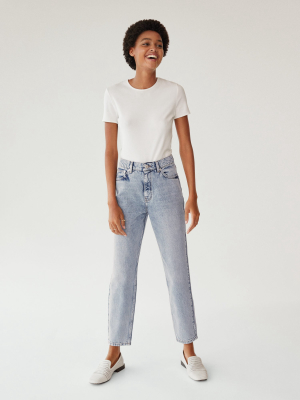 100% Cotton Mom-fit Jeans
