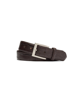 Matte American Alligator Belt