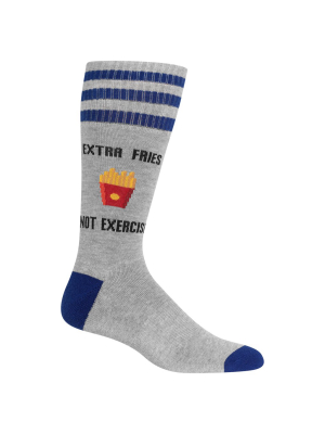 Men's Extra Fries Not Exercise Crew Socks