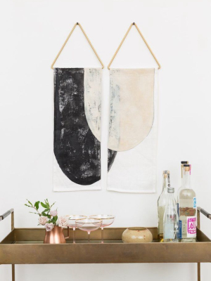 Pez Wall Hanging - Oyster + Black