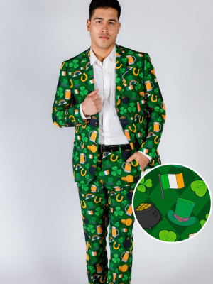 The St. Pat's Gluttony | Green Irish Pattern Suit