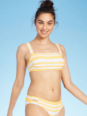 Women's Textured Over The Shoulder Bikini Top - Kona Sol™ Yellow