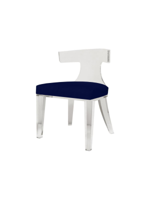 Duke Chair Navy Velvet