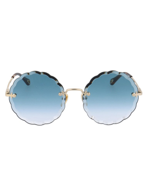 Chloé Eyewear Round Scalloped Frame Sunglasses