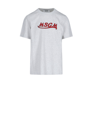 Msgm Logo Printed T-shirt