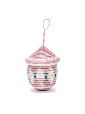 Handwoven Baskets By Blu Lilac Easter Egg Shaped Ornament